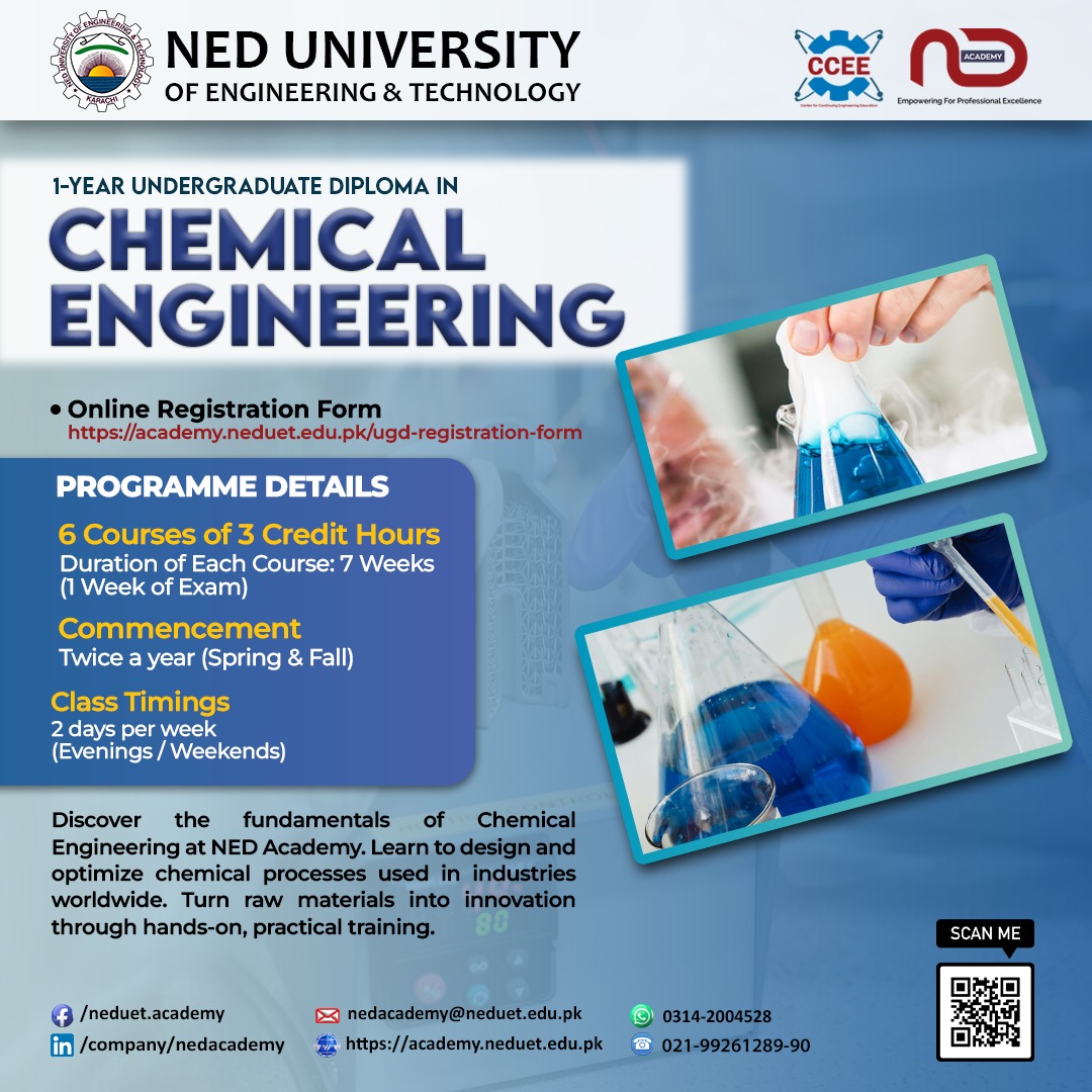 UGD In Chemical Engineering NED Academy CCEE CMPP PTMC
